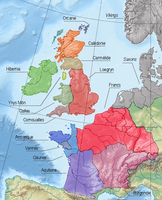 carte d'Albion et Gaule